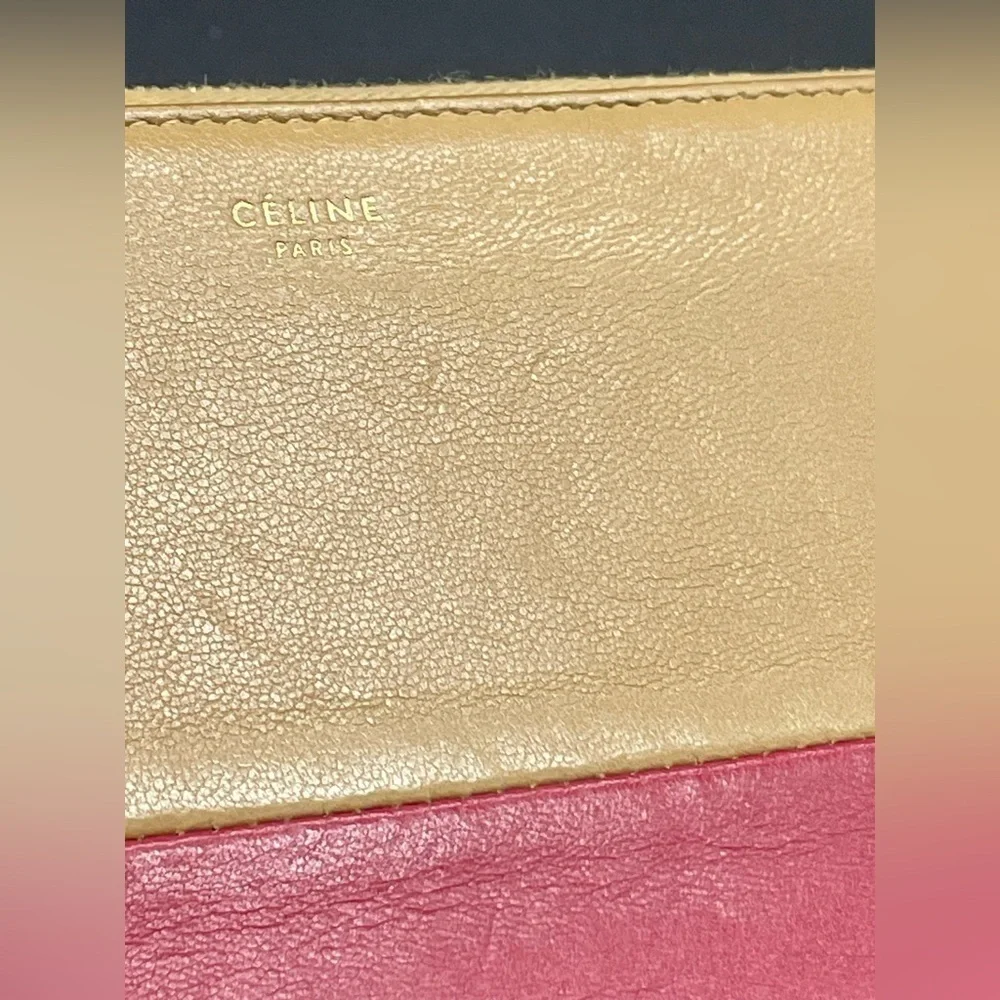 Celine Bicolor Long Zip-Around Wallet
